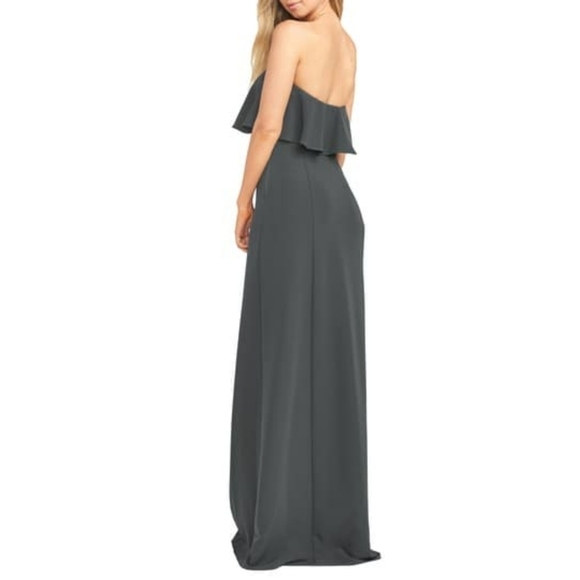 SMYM Monaco Ruffle Overlay Trumpet Gown - Picture 2 of 8
